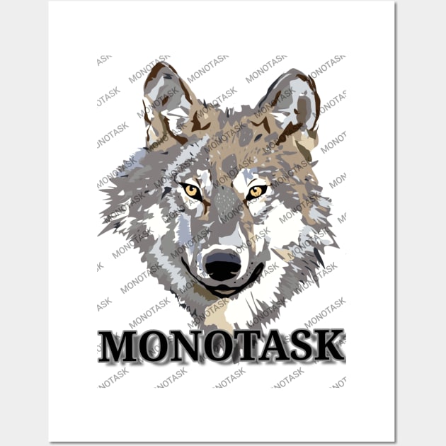Wolf artwork by MONOTASK Wall Art by MONOTASKF